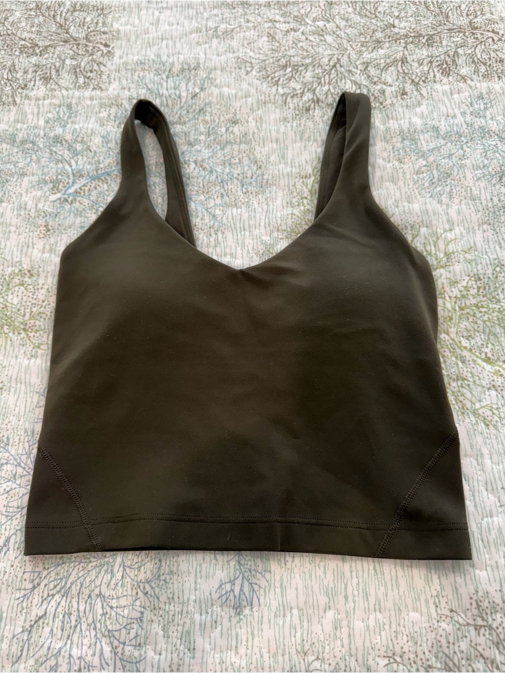 lululemon athletica Olive V-Neck Support Top